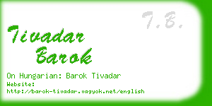 tivadar barok business card